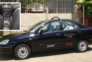 mabuhay taxi in davao featuring bancnet-enabled cashless payment, allowing passengers to pay fares by swiping their atm cards